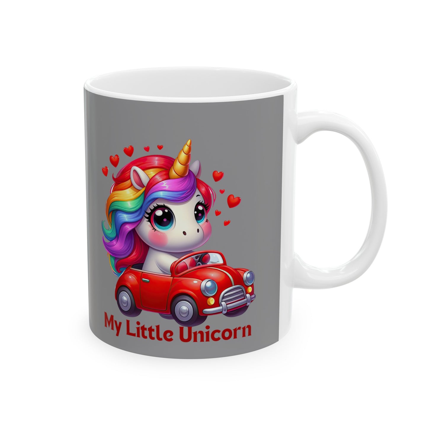 My Little Unicorn Castle Mug 11 Ounces Grey