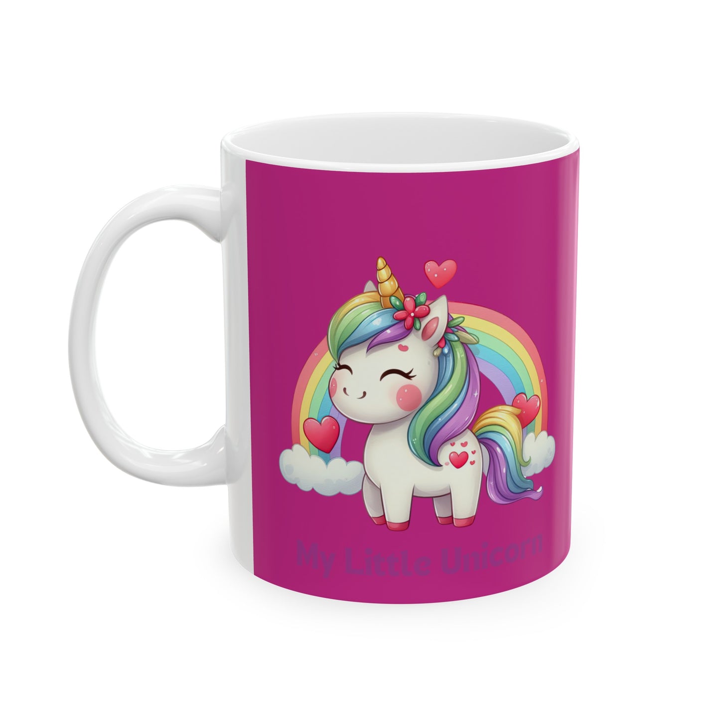 My Little Unicorn Rainbow Mug 11 Ounces Pink