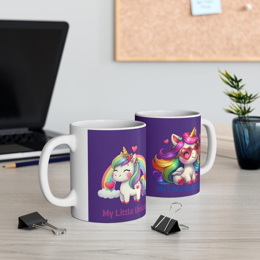 My Little Unicorn Rainbow Mug 11 Ounces Purple