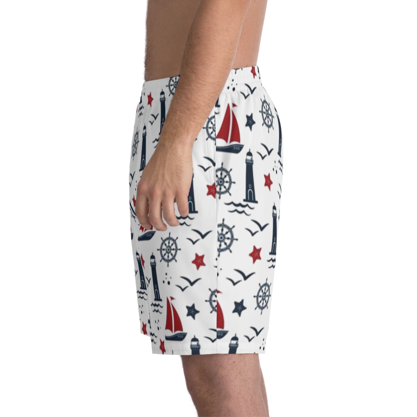 Men's Elastic Beach Shorts (AOP)