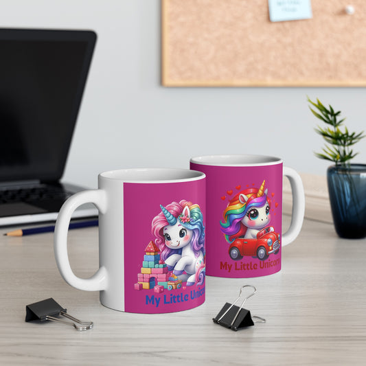 My Little Unicorn Castle Mug 11 Ounces Pink