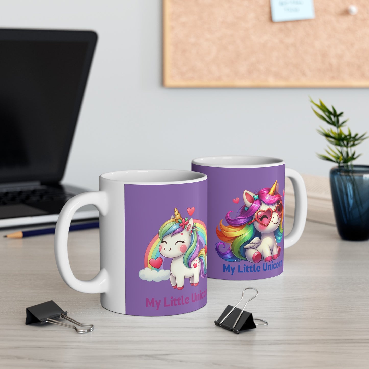 My Little Unicorn Rainbow Mug 11 Ounces Light Purple