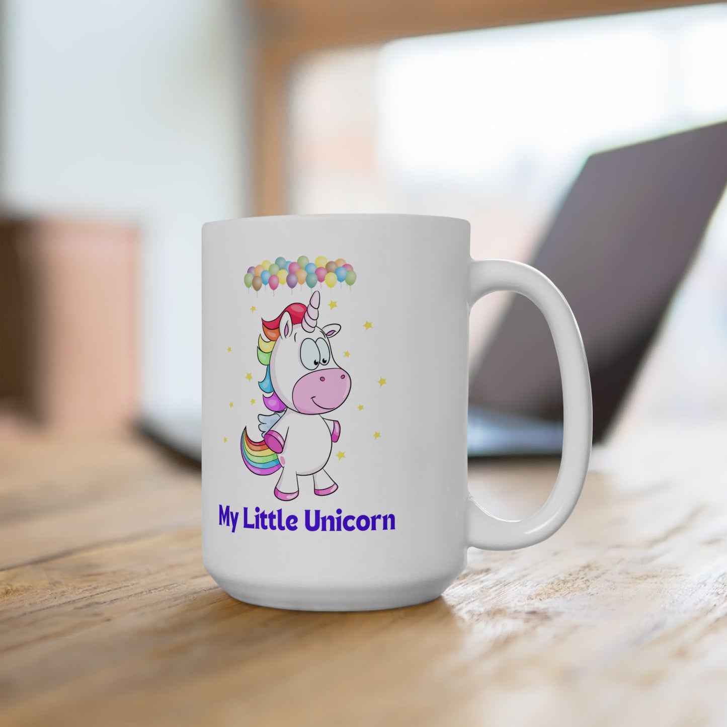 My Little Unicorn Balloons Mug 11-15 Ounces White