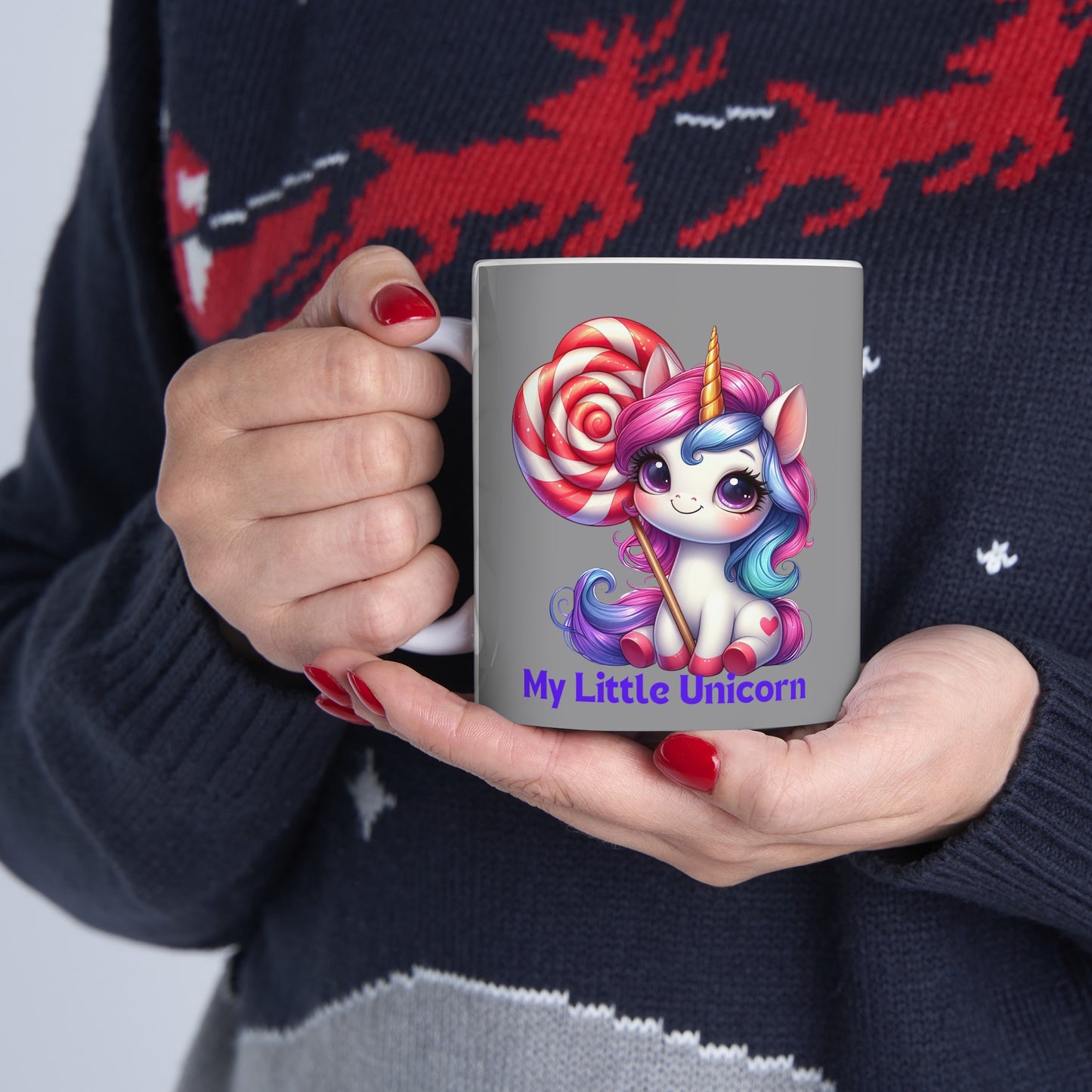 My Little Unicorn Sweet Mug 11 Ounces Grey