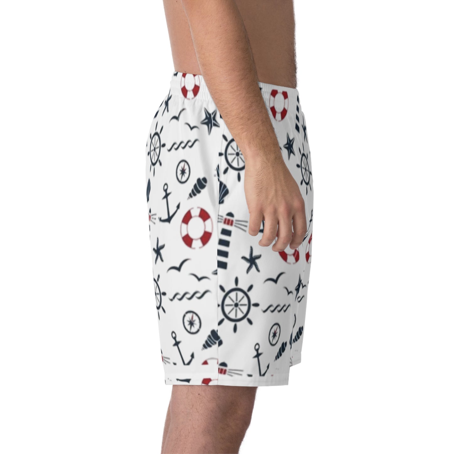 Men's Elastic Beach Shorts (AOP)