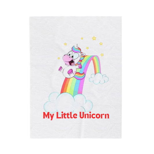 My Little Unicorn Rainbow Blankets White