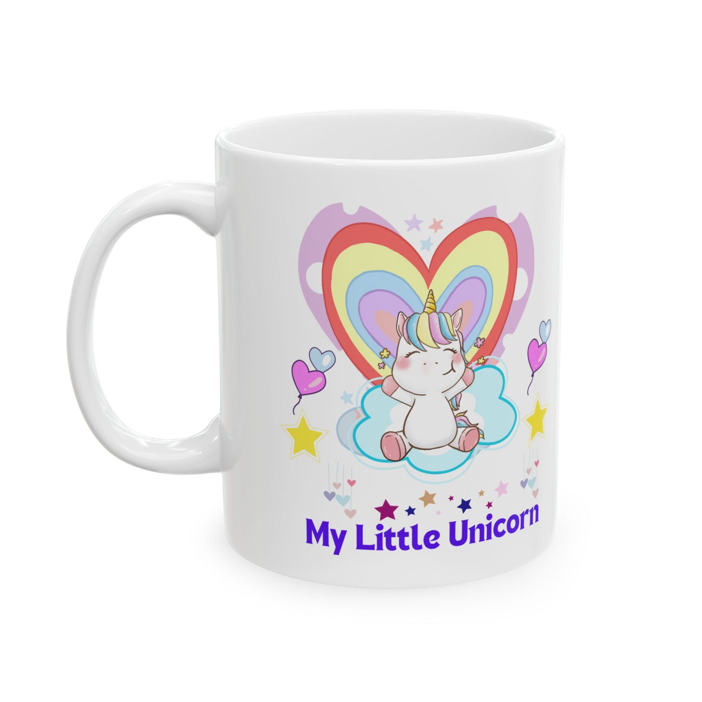 My Little Unicorn Balloons Mug 11-15 Ounces White