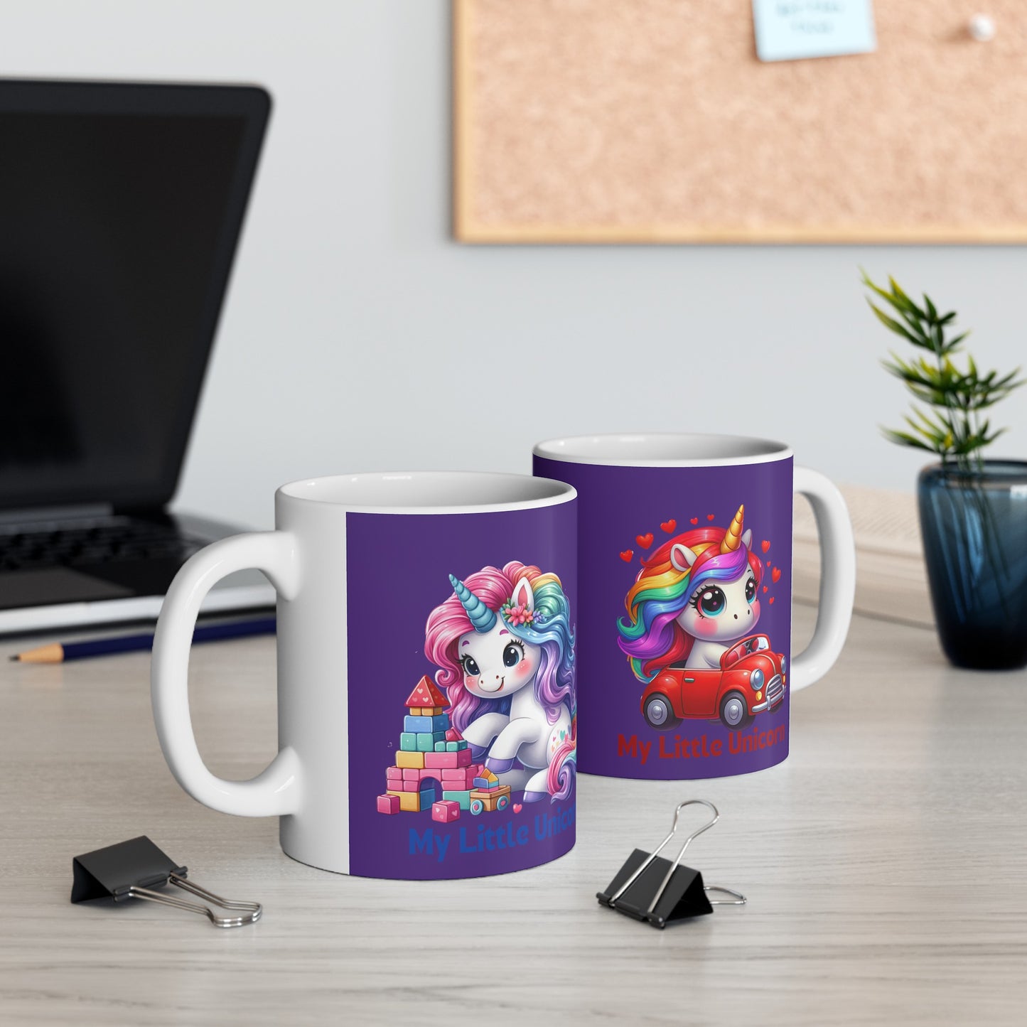 My Little Unicorn Castle Mug 11 Ounces Purple