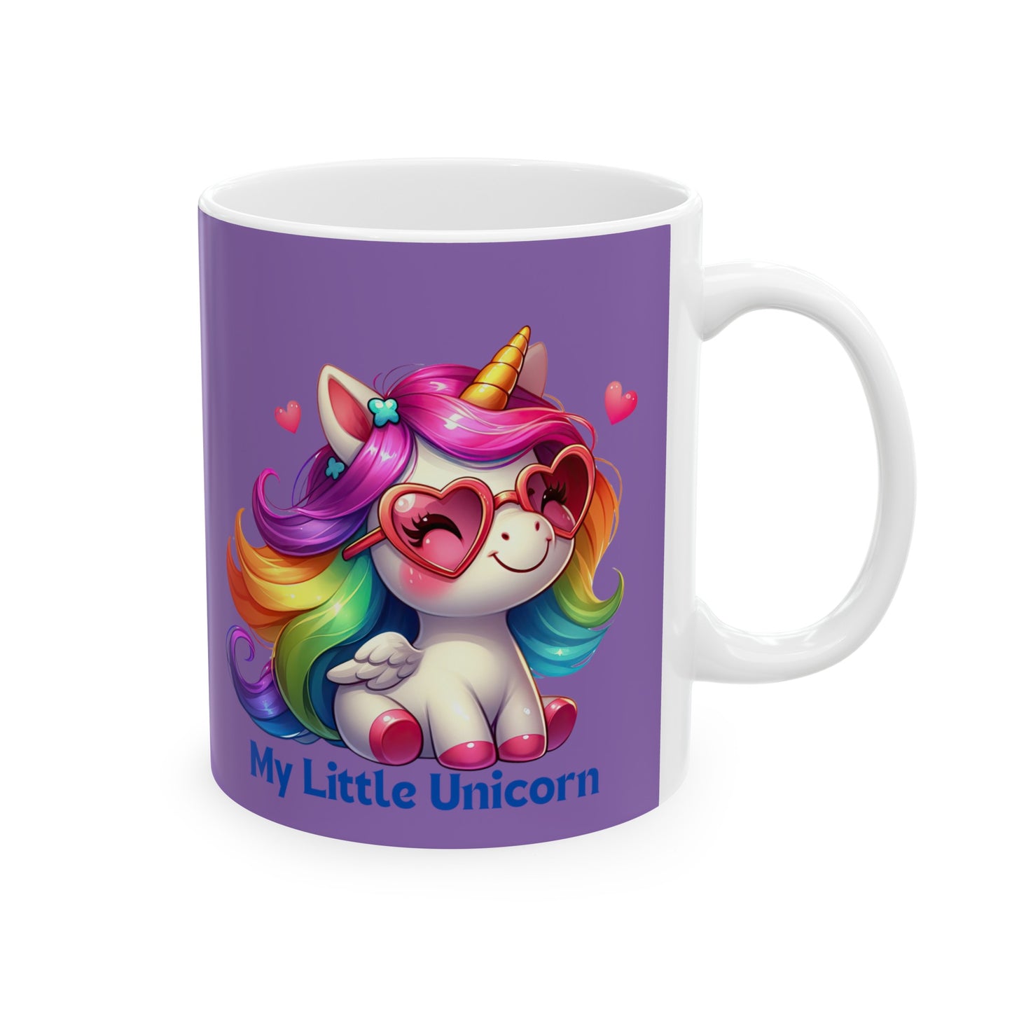 My Little Unicorn Rainbow Mug 11 Ounces Light Purple